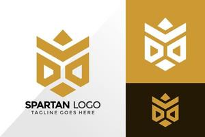 Geometric Spartan Logo Design, Brand Identity Logos Designs Vector Illustration Template