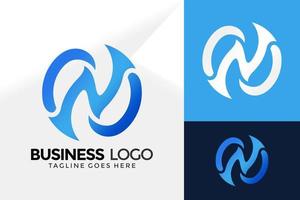 Abstract Letter N Business Logo Design, Brand Identity Logos Designs Vector Illustration Template