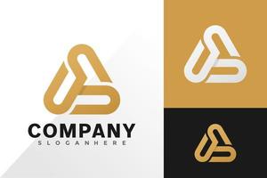 A letter triangle logo vector design. Abstract emblem, designs concept, logos, logotype element for template