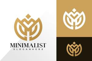 Letter M diamond ring logo and icon design vector concept for template