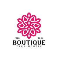 diseño de logotipo de flor de boutique, concepto de diseños de logotipos abstractos para plantilla vector