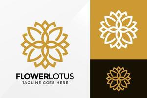 Flower Lotus Logo Design, Brand Identity logos vector, modern logo, Logo Designs Vector Illustration Template