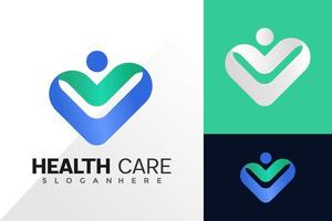 Health care logo vector design. Abstract emblem, designs concept, logos, logotype element for template