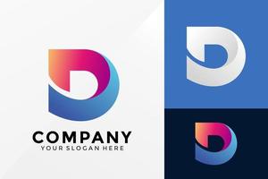 Diseño de vector de logotipo de empresa letra d. emblema de identidad de marca, concepto de diseños, logotipos, elemento de logotipo para plantilla.