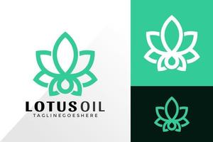 Beauty Lotus Oil Logo Vector Design, Creative Logos Designs Concept for Template