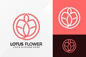 Lotus Flower Modern Logo Vector Design. Brand Identity emblem, designs concept, logos, logotype element for template.