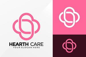 Hearth Care Logo Design, Brand Identity logos vector, modern logo, Logo Designs Vector Illustration Template