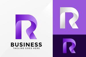 Diseño de logotipo de empresa letra r, diseños de logotipos de identidad de marca plantilla de ilustración vectorial