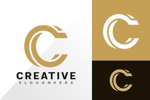 C letter creative logo vector design. Abstract emblem, designs concept, logos, logotype element for template