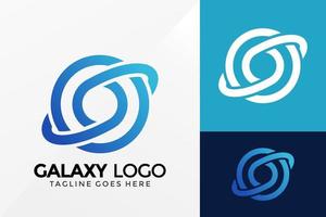 Círculo de diseño de logotipo de galaxia, diseños de logotipos de identidad de marca, plantilla de ilustración vectorial vector