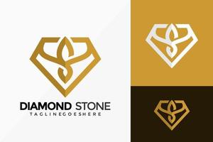 Letra s diamante piedra logo diseño vectorial. emblema abstracto, concepto de diseños, logotipos, elemento de logotipo para plantilla. vector