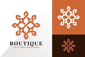 Diseño de logotipo creativo de boutique de lujo, concepto de diseños de logotipos abstractos para plantilla