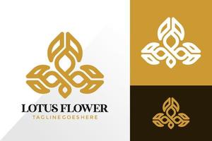 Abstract Flower Lotus Logo Design, Creative Logos Designs Concept for Template vector