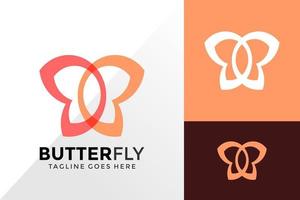 Diseño de logotipo de mariposa, diseños de logotipos de identidad de marca, plantilla de ilustración vectorial vector