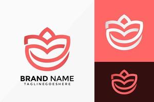 Creative Abstract Rose Logo Vector Design. Brand Identity emblem, designs concept, logos, logotype element for template.
