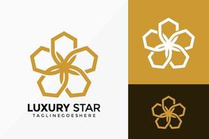 diseño creativo del vector del logotipo de la estrella de lujo. emblema de identidad de marca, concepto de diseños, logotipos, elemento de logotipo para plantilla.