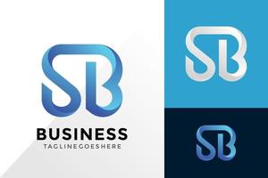 Carta sb diseño de logotipo empresarial diseños de logotipos abstractos concepto para la plantilla vector