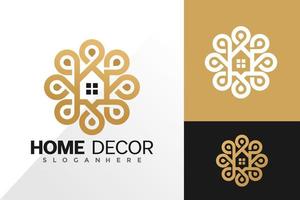 Home decor logo vector design. Abstract emblem, designs concept, logos, logotype element for template