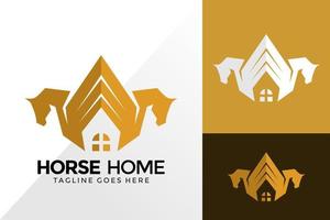 Horse Home Logo Design, Brand Identity Logos Designs Vector Illustration Template