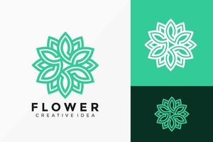 Beauty Flower Leaf Logo Vector Design. Abstract emblem, designs concept, logos, logotype element for template.