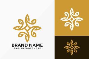 diseño de vector de logotipo de flor abstracta. emblema de identidad de marca, concepto de diseños, logotipos, elemento de logotipo para plantilla.