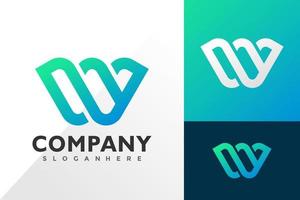 Gradient letter w logo and icon design vector concept for template