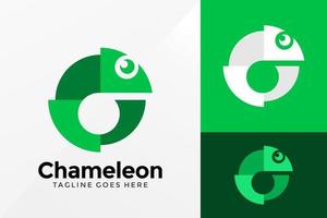 Diseño de logotipo de letra c camaleón, diseños de logotipos de identidad de marca plantilla de ilustración vectorial vector