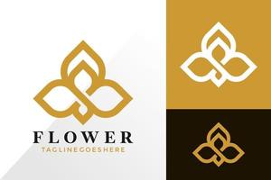 Diseño de logotipo creativo de flor de loto dorado, concepto de diseños de logotipos abstractos para plantilla