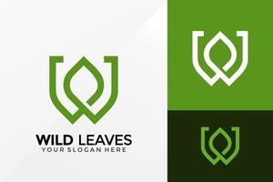 Letter W Nature Leaf Logo Vector Design. Brand Identity emblem, designs concept, logos, logotype element for template.