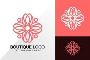 diseño de logotipo de adorno de boutique, diseños de logotipos de identidad de marca plantilla de ilustración vectorial vector