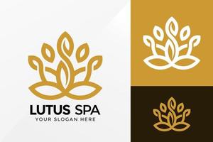 diseño de logotipo lotus spa, vector de logotipos de identidad de marca, logotipo moderno, plantilla de ilustración de vector de diseños de logotipos