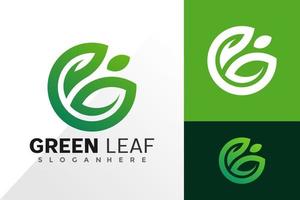 G letter leaf logo vector design. Abstract emblem, designs concept, logos, logotype element for template