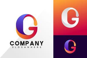 Letra g inspiración de diseño de logotipo de empresa colorida