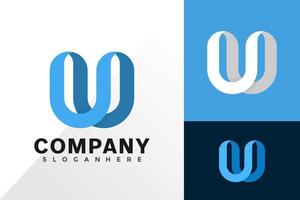 Letter u creative logo vector design. Abstract emblem, designs concept, logos, logotype element for template