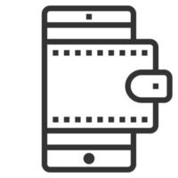 WALLET LINE ICON vector