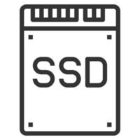 vector de icono de línea ssd.