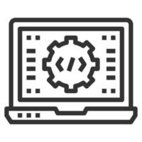 vector de icono de línea de software.