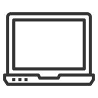 LAPTOP LINE ICON VECTOR .