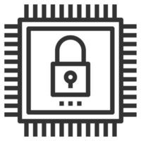 SECURITY HARDWARE LINE ICON VECTOR .