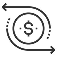 DIGITAL MONEY LINE ICON vector