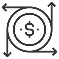 EXCHANGE LINE ICON vector