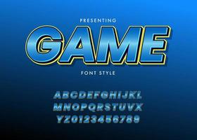 Modern Bold Font Effect With Gradient color and game interface style vector