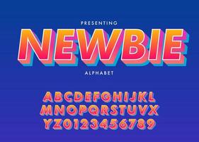 Strong bold modern style text effect. Set of alphabet and number vector