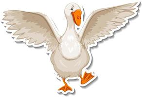 Goose animal farm animal cartoon sticker vector