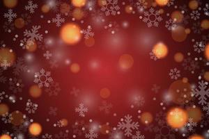 Christmas bokeh blur background, snowflakes and dust with beautiful glittering lights vector