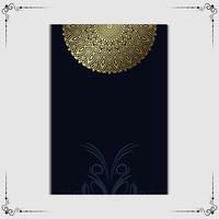 Luxury gold mandala ornate background for wedding invitation, book cover vector