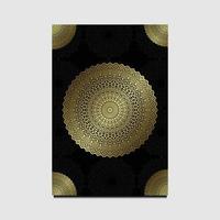 Luxury gold mandala ornate background for wedding invitation, book cover vector