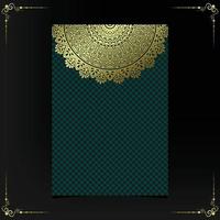 Luxury gold mandala ornate background for wedding invitation, book cover vector