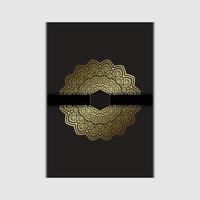 Luxury gold mandala ornate background for wedding invitation, book cover vector