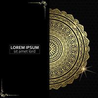 Luxury gold mandala ornate background for wedding invitation, book cover vector